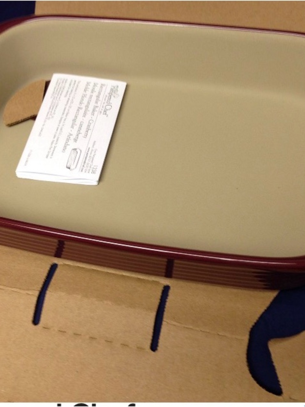 Pampered Chef Cranberry Rectangular Baker, BNIB Never Removed - Picture 3 of 7
